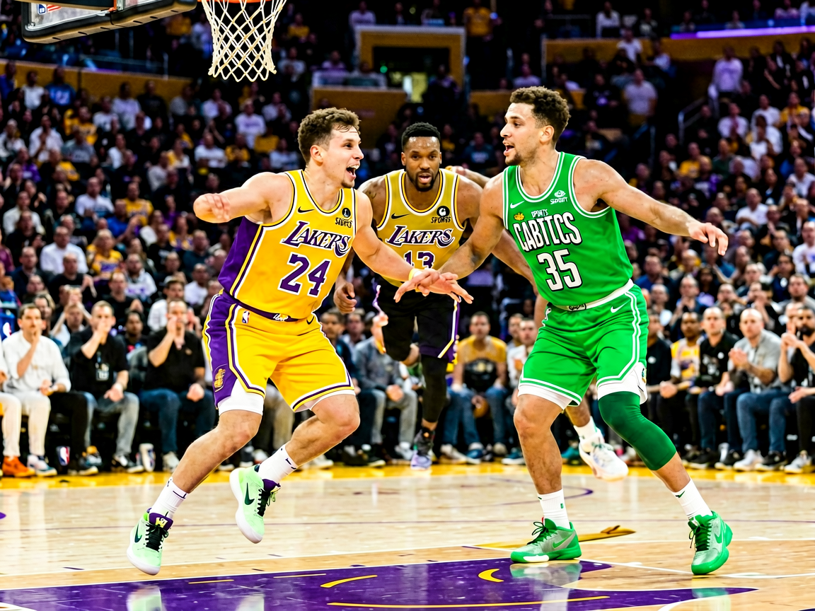 NBA湖人凯尔特人常规赛精彩对抗